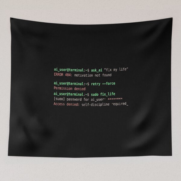 Item preview, Funny Linux Terminal Joke - Sudo Fix Life Motivation Error designed and sold by Arts Paradise.