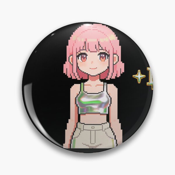 Item preview, A cartoon girl with pink hair and a shiny outfit designed and sold by Creative88Art.