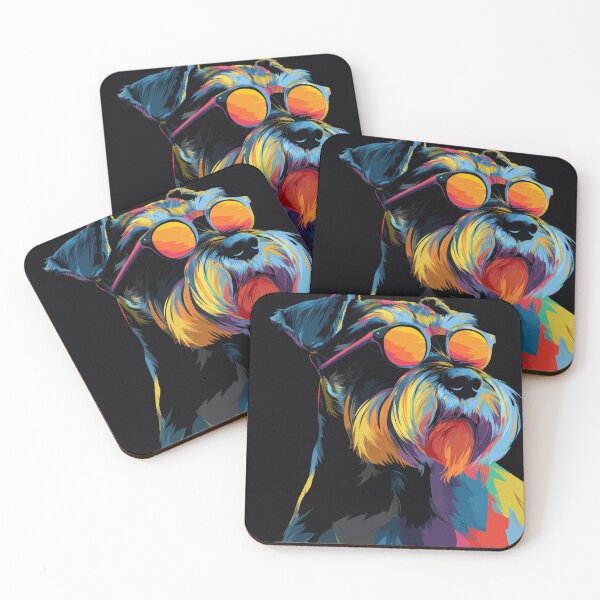 Item preview, Sunglass-wearing colorful dog designed and sold by anytka.