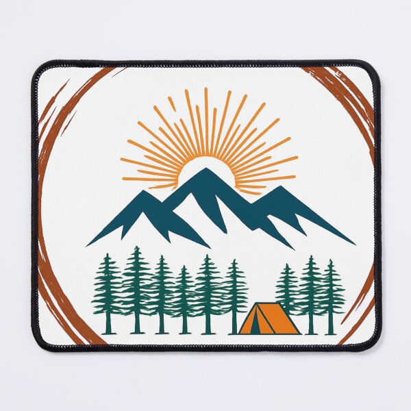 Item preview, Vintage Mountains Tent Trees Tourist T-Shirt designed and sold by MerchlyMike.