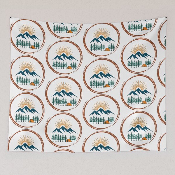 Item preview, Vintage Mountains Tent Trees Tourist T-Shirt designed and sold by MerchlyMike.