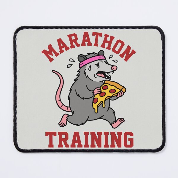 Aperçu de l'œuvre Entraînement pour marathon - Pizza Opossum Rigolote créée et vendue par DigitalGlade.