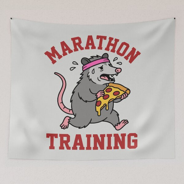 Item preview, Marathon Training - Funny Opossum Pizza designed and sold by DigitalGlade.