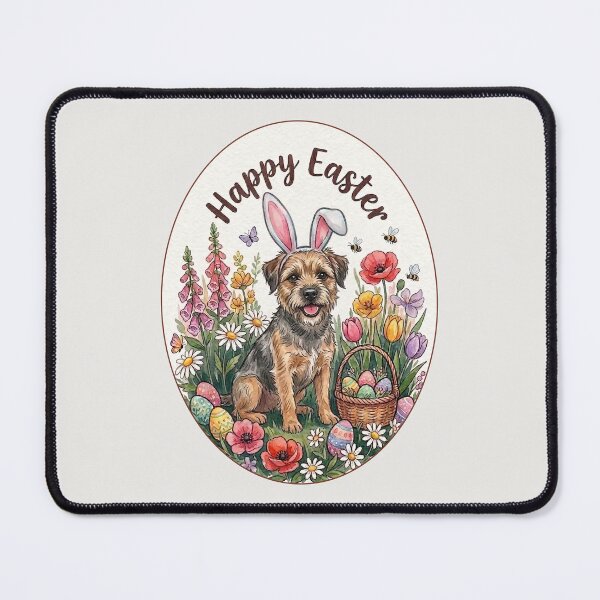 Item preview, Funny Border Terrier Happy Easter Egg Bunny Mom Dad Kids designed and sold by FurryHavenPH.