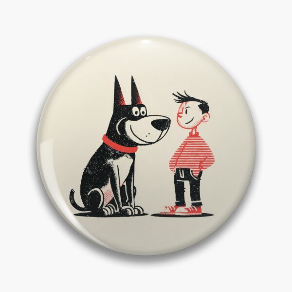 Item preview, Boy stands near a big dog designed and sold by anytka.