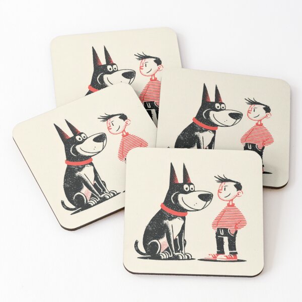 Item preview, Boy stands near a big dog designed and sold by anytka.
