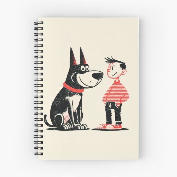 Item preview, Boy stands near a big dog designed and sold by anytka.