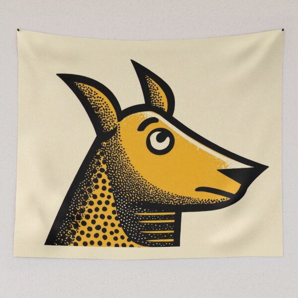 Item preview, Colorful patterned dog head designed and sold by anytka.