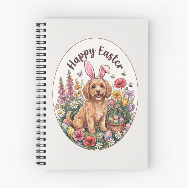 Item preview, Funny Cavapoo Happy Easter Egg Bunny Mom Dad Kids designed and sold by FurryHavenPH.