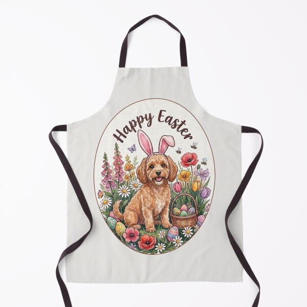 Item preview, Funny Cavapoo Happy Easter Egg Bunny Mom Dad Kids designed and sold by FurryHavenPH.