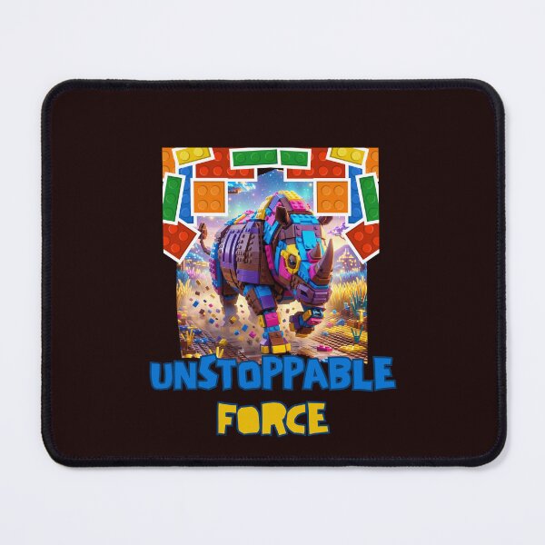 Item preview, Unstoppable Force - Charging Rhino Toy Brick Art designed and sold by SlavicKemp.