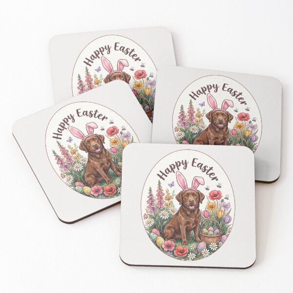 Item preview, Funny Chocolate Labrador Happy Easter Egg Bunny Mom Dad Kids designed and sold by FurryHavenPH.