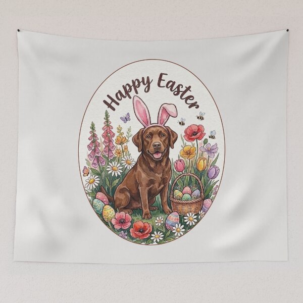 Item preview, Funny Chocolate Labrador Happy Easter Egg Bunny Mom Dad Kids designed and sold by FurryHavenPH.