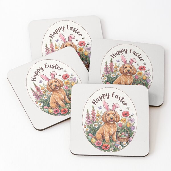Artikelvorschau, Lustiger Cockapoo, frohes Osterei, Hase, Mama, Papa, Kinder entworfen und verkauft von FurryHavenPH.