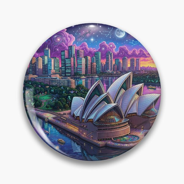 Item preview, Sydney Opera House - Psychedelic Cosmic Australia Art designed and sold by Lucid Dream Pixel.