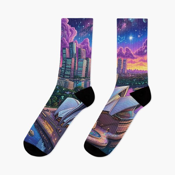 Item preview, Sydney Opera House - Psychedelic Cosmic Australia Art designed and sold by Lucid Dream Pixel.