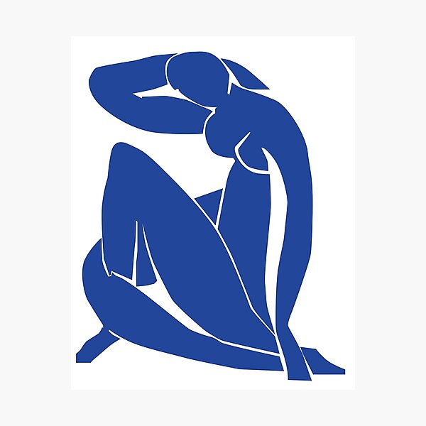 Homage to Henri Matisse: Blue Nude II Photographic Print