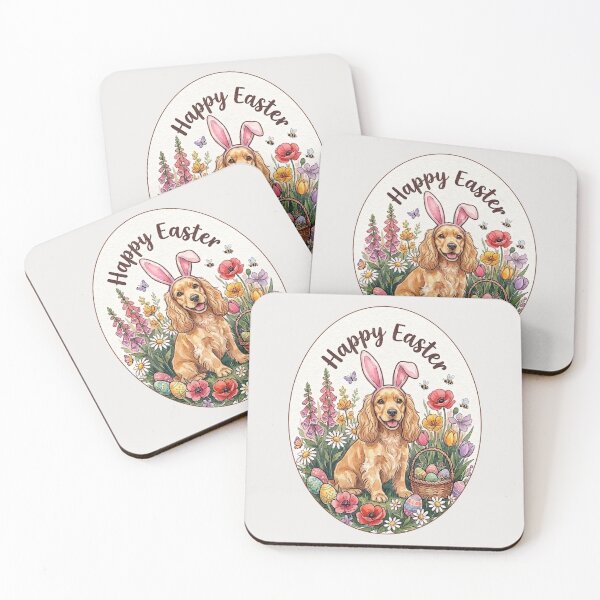 Item preview, Funny Cocker Spaniel Happy Easter Egg Bunny Mom Dad Kids designed and sold by FurryHavenPH.