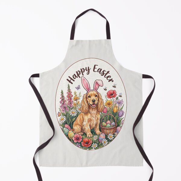 Item preview, Funny Cocker Spaniel Happy Easter Egg Bunny Mom Dad Kids designed and sold by FurryHavenPH.