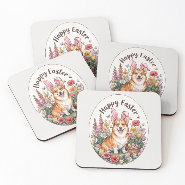 Item preview, Funny Corgi Happy Easter Egg Bunny Mom Dad Kids designed and sold by FurryHavenPH.