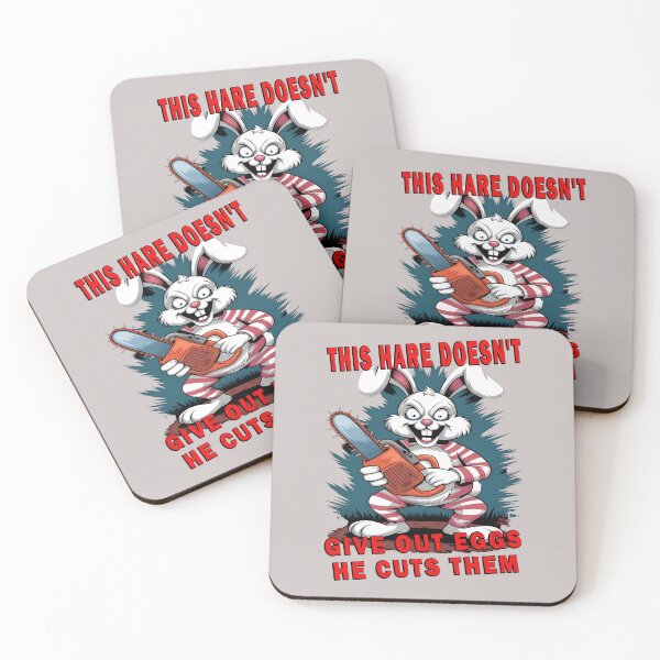 Item preview, Psycho Easter Bunny with Chainsaw – Evil Easter Bunny Horror Design designed and sold by Art-Arcade6.