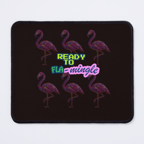 Item preview, Ready To Fla-Mingle - Funny Flamingo Toy Brick Pattern designed and sold by SlavicKemp.