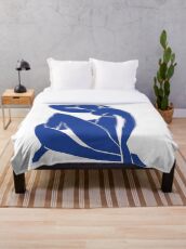Homage to Henri Matisse: Blue Nude II Throw Blanket