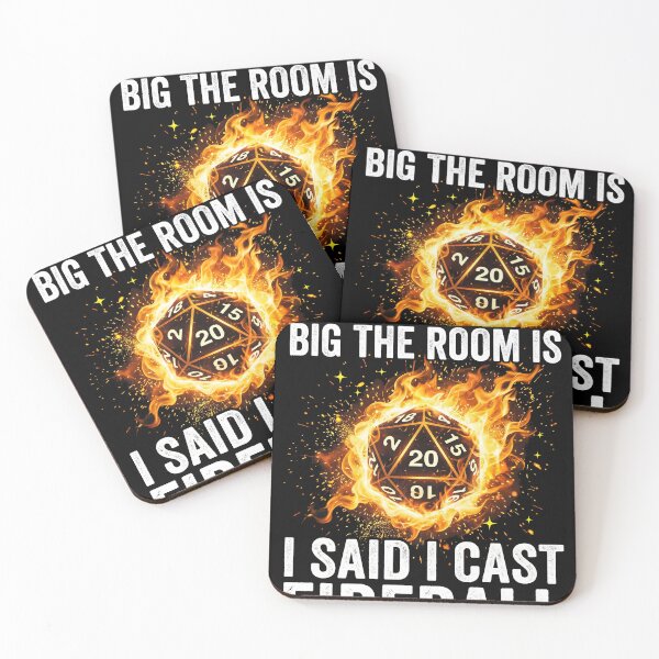 Item preview, I Said I Cast Fireball D20 Flaming Dice Graphic designed and sold by EKHOAISTORE.