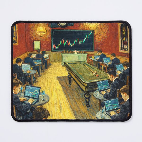 Item preview, Night Café with Finance Bros - Inspired by Vincent van Gogh (1853–1890), Powered by Coffee, FUD, and FOMO.  designed and sold by TheArtsyFrogs.