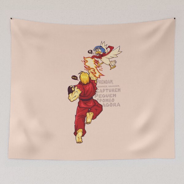 Item preview, Fire Uppercut Bird Catch - Retro Arcade Martial Arts Mashup designed and sold by MrGlayga.