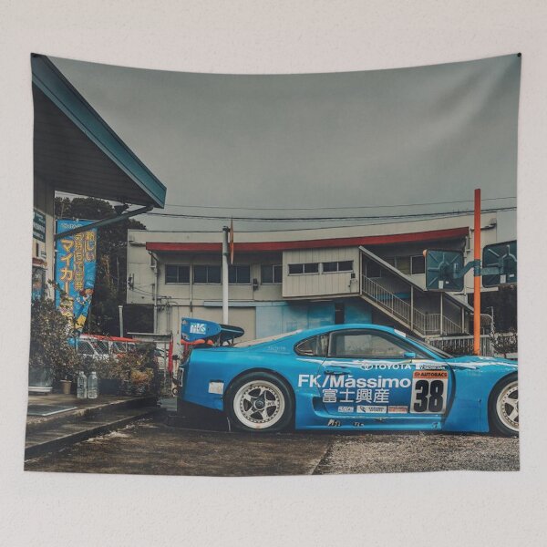 Item preview, Abandoned Toyota Supra GT500 – JDM Racing Urban Decay Poster designed and sold by Road To Track.