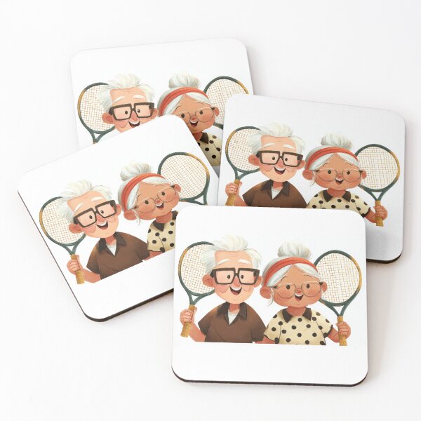 Item preview, Older people enjoy tennis together designed and sold by anytka.