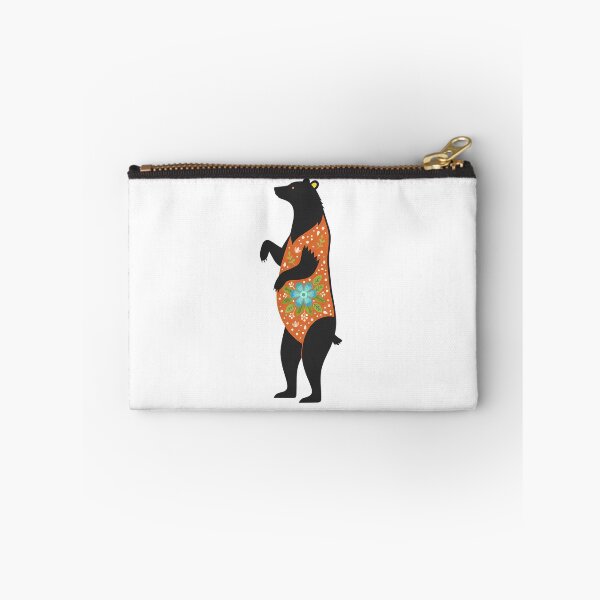 Item preview, Regal Floral Folk Art Black Bear – Scandinavian Folk Art by heidiannemorris © designed and sold by FOLK ART FUSION by heidiannemorris.