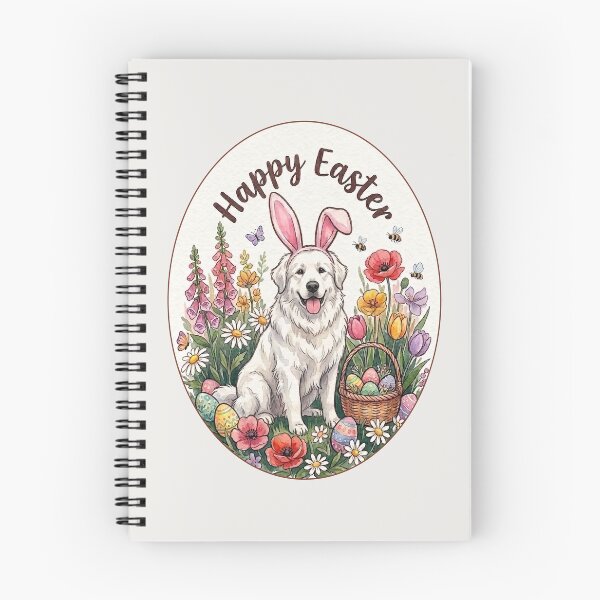 Artikelvorschau, Lustiger Pyrenäenberghund, fröhliches Osterei, Hase, Mama, Papa, Kinder entworfen und verkauft von FurryHavenPH.