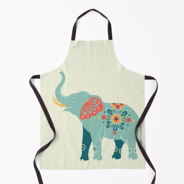 Item preview, Floral Folk Art African Elephant – Scandinavian Folk Art by heidiannemorris © designed and sold by FOLK ART FUSION by heidiannemorris.