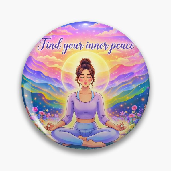 Item preview, Find Your Inner Peace Meditation Art designed and sold by PixelStickerCo.