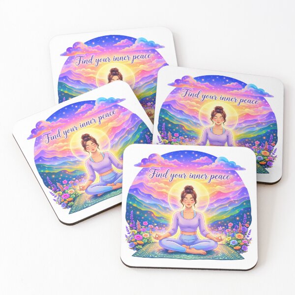 Item preview, Find Your Inner Peace Meditation Art designed and sold by PixelStickerCo.