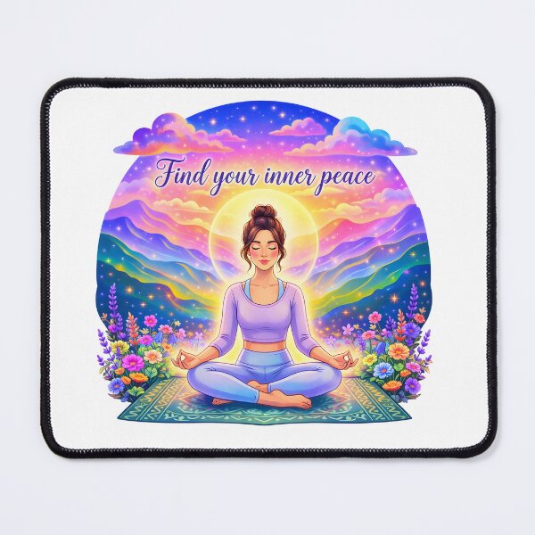 Item preview, Find Your Inner Peace Meditation Art designed and sold by PixelStickerCo.