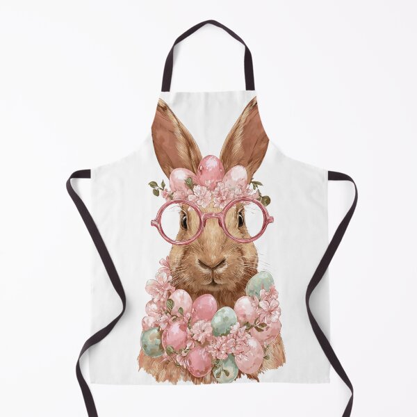 Item preview, Cool Bunny with Glasses – Funny Easter Rabbit with Egg Necklace designed and sold by Nexahubonline.