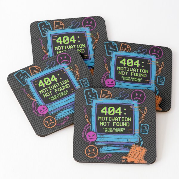 Item preview, ​Funny Retro Glitch 404 Motivation Not Found designed and sold by Oshee2004.