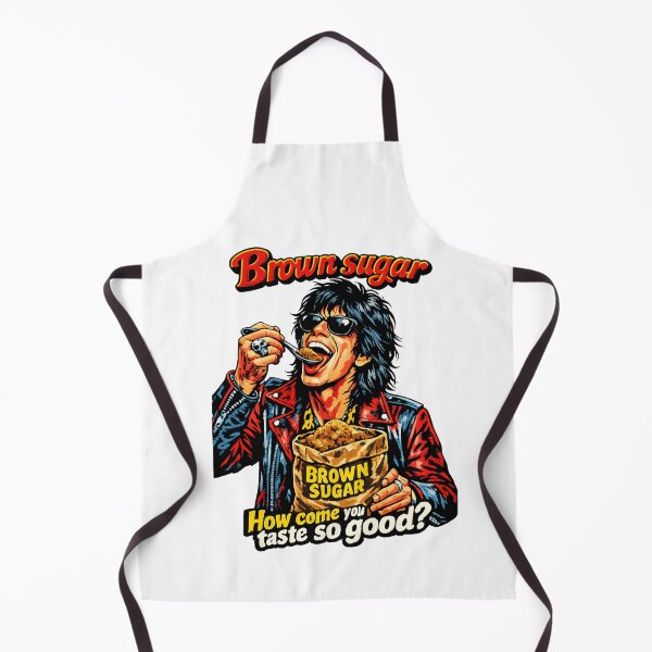 Item preview, Brown Sugar Pop Art Rock Poster – 70s Rolling Stones Inspired Retro Graphic, Vintage Rocker Illustration, Funny Food Art Design designed and sold by Donsean22.