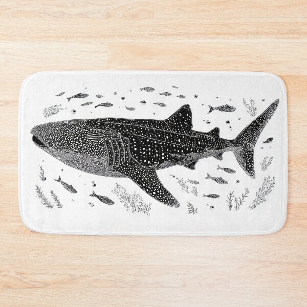 Item preview, Shark swimming in ocean with fish designed and sold by anytka.