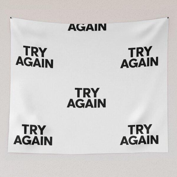 Item preview, Try Again – Minimalist Typography designed and sold by Dax Studio.