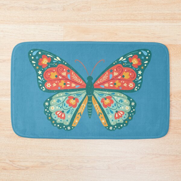 Item preview, Floral Folk Art Monarch Butterfly – Scandinavian Folk Art by heidiannemorris © designed and sold by FOLK ART FUSION by heidiannemorris.