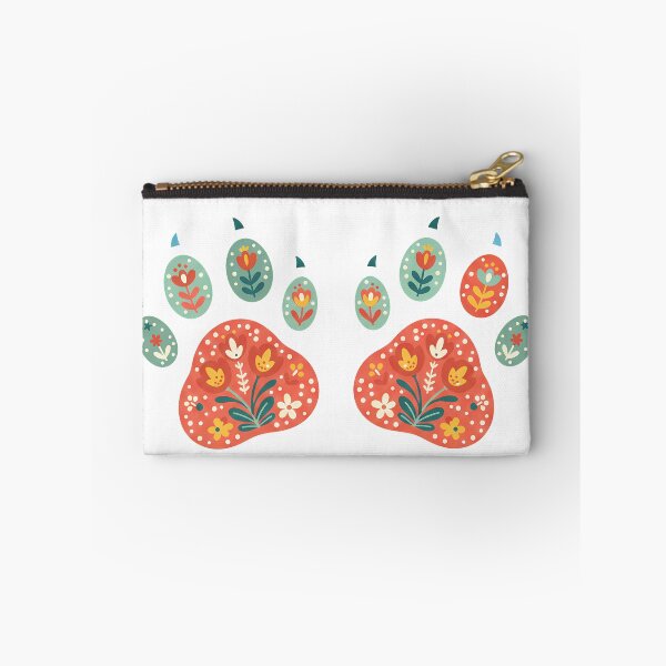 Item preview, Playful Floral Folk Art Dog Paws – Scandinavian Folk Art by heidiannemorris © designed and sold by FOLK ART FUSION by heidiannemorris.