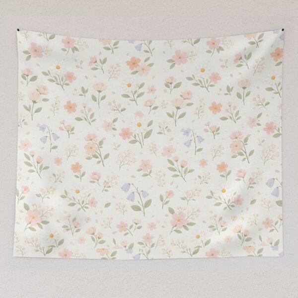 Item preview, Soft Pastel Floral Pattern on Ecru Background designed and sold by blankTeeShirt.