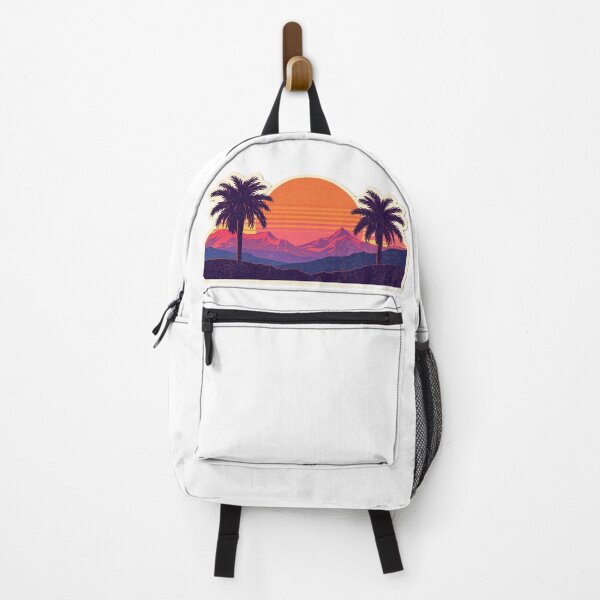 Item preview, Retro Sunset Palm Trees – Vintage 70s Aesthetic Sticker designed and sold by DzA-stickers.