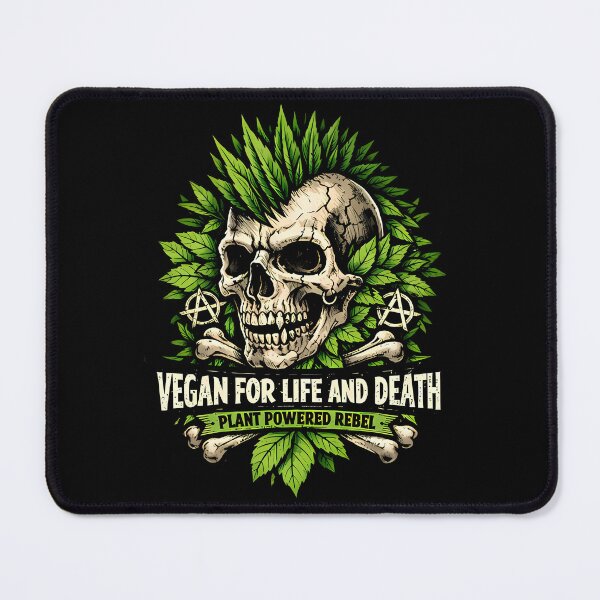 Item preview, Vegan Punk Skull Plant Powered Rebel designed and sold by Cat-butt-shirts.