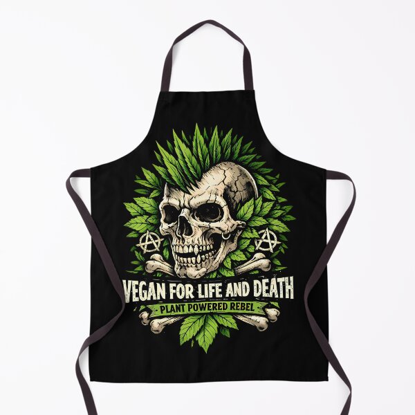 Artikelvorschau, Veganer Punk Totenkopf Pflanzenkraft Rebell entworfen und verkauft von Cat-butt-shirts.