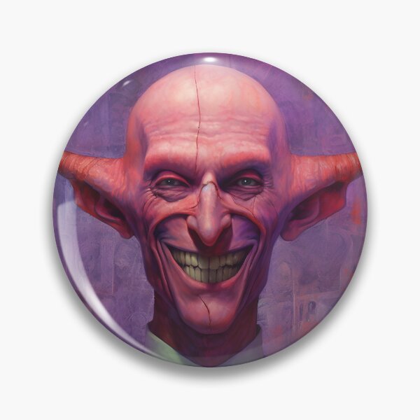 Item preview, Creepy Devil in Suit Sticker – Dark Sinister Demon Portrait Art Print designed and sold by ArtFireGallery.